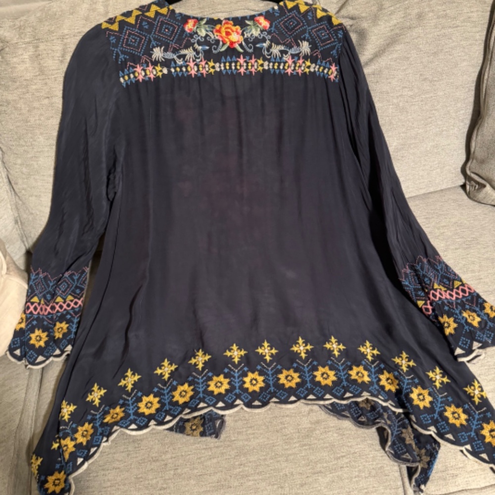 Johnny Was Tunic, XL, blue, excellent condition - Picture 2 of 4